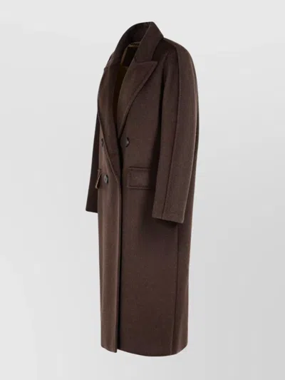 Max Mara Oversized Coat In Cashmere, Alpaca And Wool In Brown