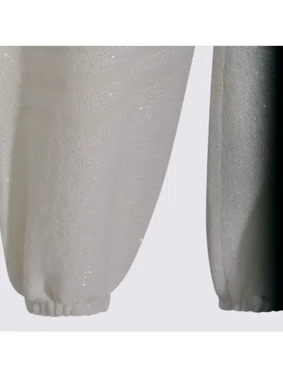 Fabiana Filippi Relaxed Trousers With Glitter And Cuffs In Neutral