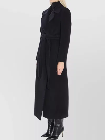 Tagliatore Maxi Coat With Belt Loops And Pockets In Black