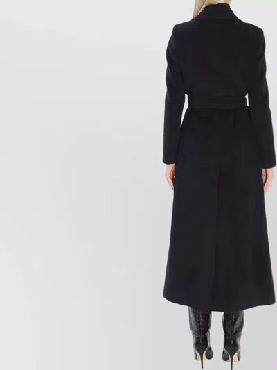 Tagliatore Maxi Coat With Belt Loops And Pockets In Black