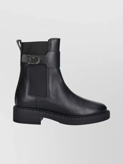 Furla Ankle Boots With Round Toe And Block Heel In Black