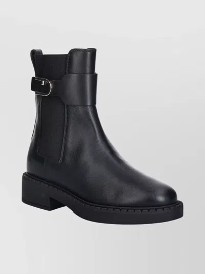Furla Ankle Boots With Round Toe And Block Heel In Black