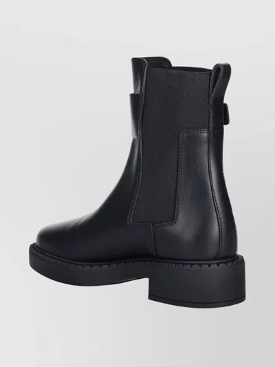 Furla Ankle Boots With Round Toe And Block Heel In Black