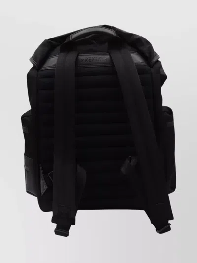 Premiata Versatile Backpack With Multiple Zippered Pockets In Black