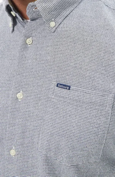 Barbour Turner Houndstooth Button-down Shirt In Blue