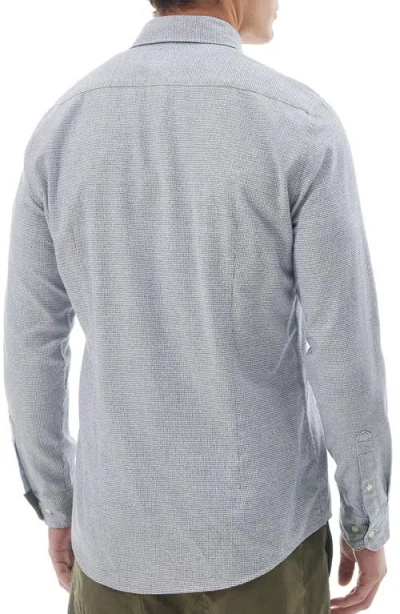 Barbour Turner Houndstooth Button-down Shirt In Blue