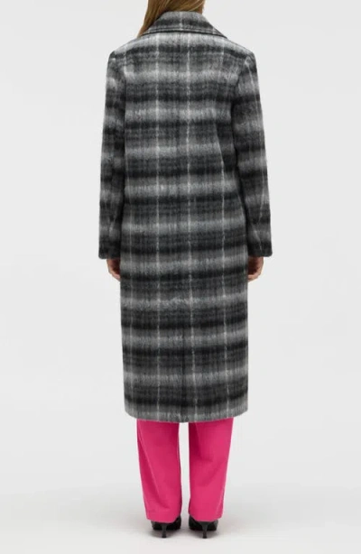 Nvlt Oversize Plaid Notch Lapel Coat In Black