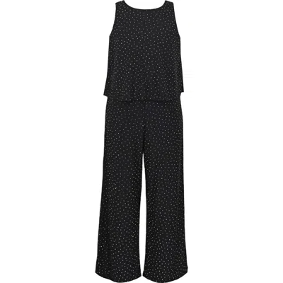 Zunie Kids' Dew Dot Popover Jumpsuit In Black