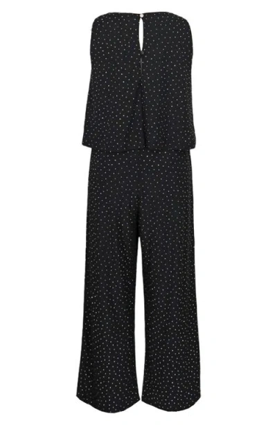 Zunie Kids' Dew Dot Popover Jumpsuit In Black