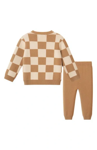 Andy & Evan Kids' Thankful Dude Sweater & Joggers Set In Brown
