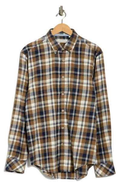 James Campbell Jenning Plaid Twill Button-down Shirt In Multi