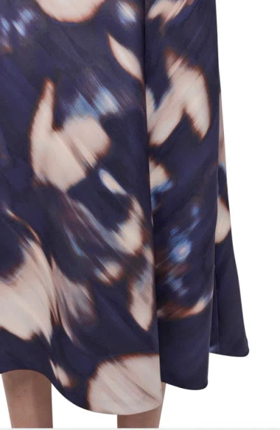 Dkny Women's Sleeveless V Neck Fit And Flare Midi Dress In Multi