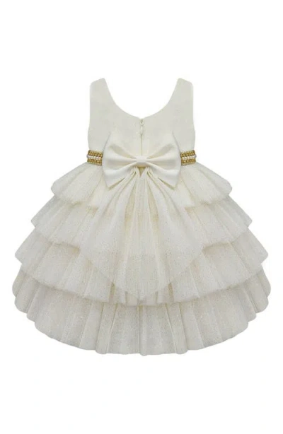 American Princess Tiered Mesh Party Dress In White