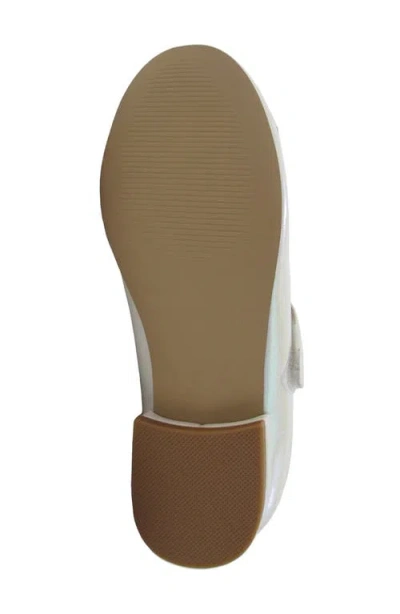 Jellypop Kids' Hanley Floral Appliqué Mary Jane Flat In White