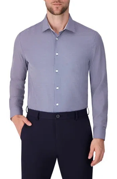 Report Collection Bubble Print Slim Fit Stretch Dress Shirt In Purple