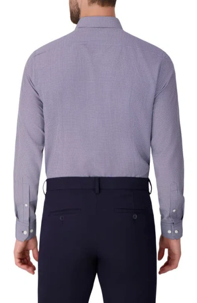 Report Collection Bubble Print Slim Fit Stretch Dress Shirt In Purple