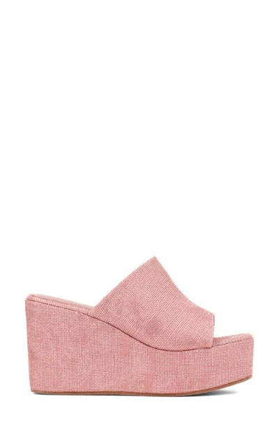 Shushop Ilaria Platform Wedge Sandal In Pink