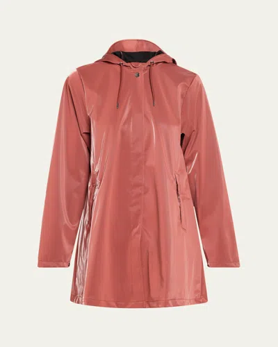 Rains Reflective A-line Rain Jacket In Pink
