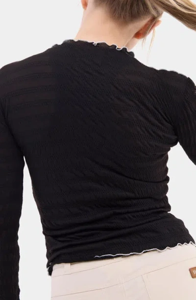 Halfdays Ynes Texture Top In Blue