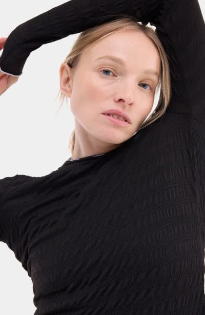 Halfdays Ynes Texture Top In Blue