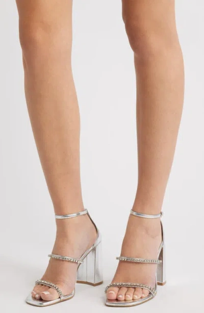 Bp. Nessa Ankle Strap Sandal In Silver