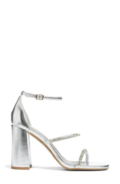 Bp. Nessa Ankle Strap Sandal In Silver