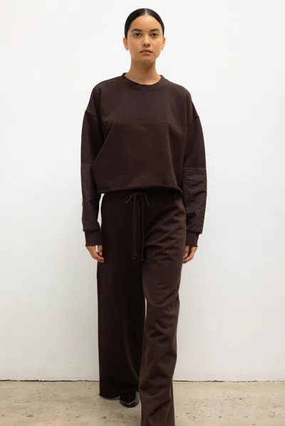 Leset Jamie Patch Crew In Brown