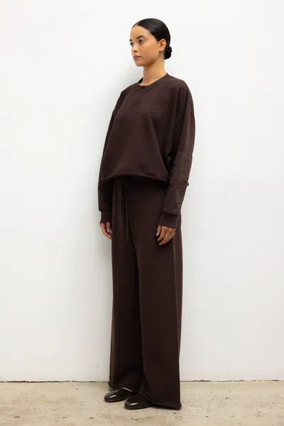 Leset Jamie Patch Crew In Brown