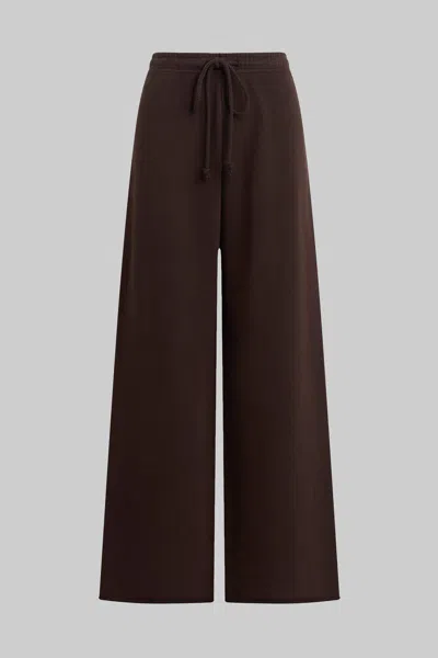 Leset Jamie Wide Leg Pant In Brown