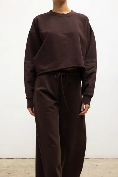 Leset Jamie Wide Leg Pant In Brown