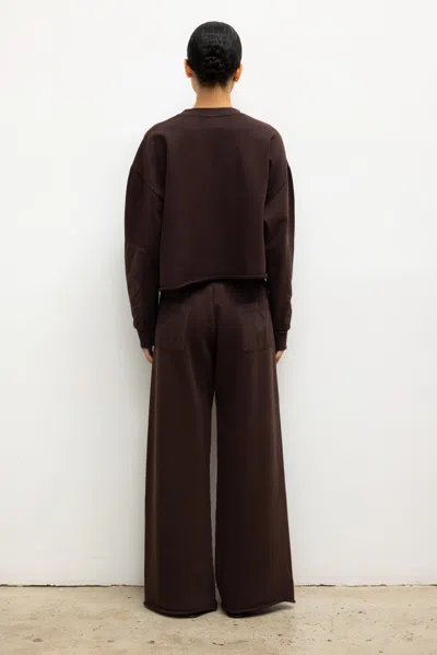 Leset Jamie Wide Leg Pant In Brown