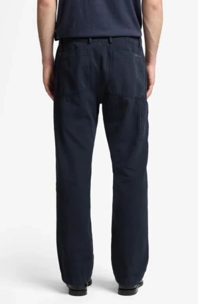 7 For All Mankind Cotton & Linen Carpenter Chinos In Blue