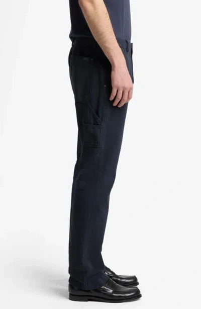 7 For All Mankind Cotton & Linen Carpenter Chinos In Blue
