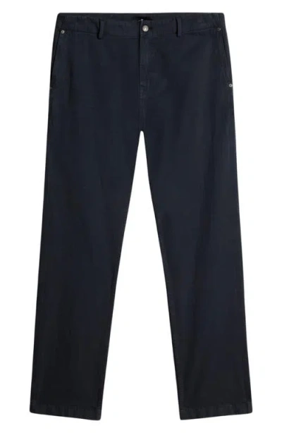 7 For All Mankind Cotton & Linen Carpenter Chinos In Blue