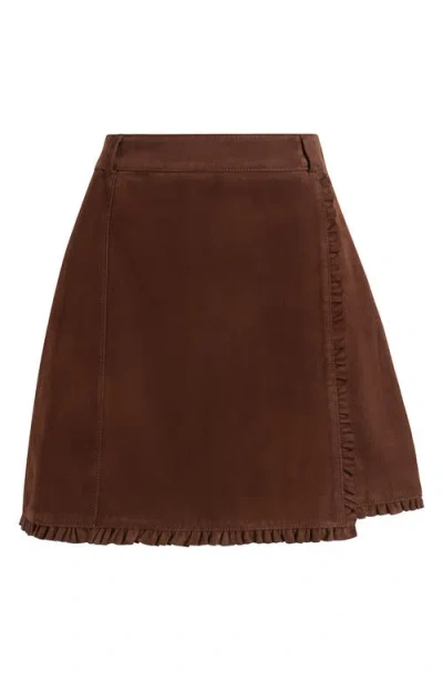 Cinq À Sept Cinq A Sept Suede Scotlyn Skirt In Brown