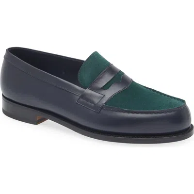 Jm Weston 180 Colorblock Penny Loafer In Multi