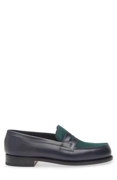 Jm Weston 180 Colorblock Penny Loafer In Multi