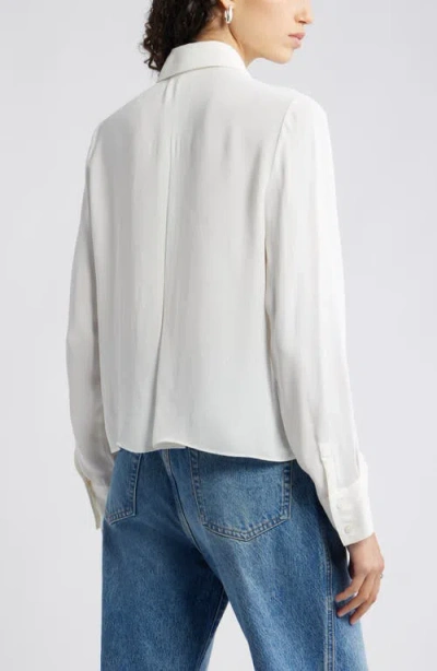 Nordstrom Tux Pleated Button-up Shirt In White