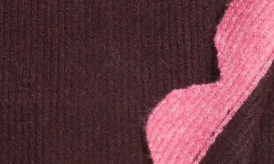 Treasure & Bond Scalloped Scarf, Beanie & Gloves Set In Burgundy