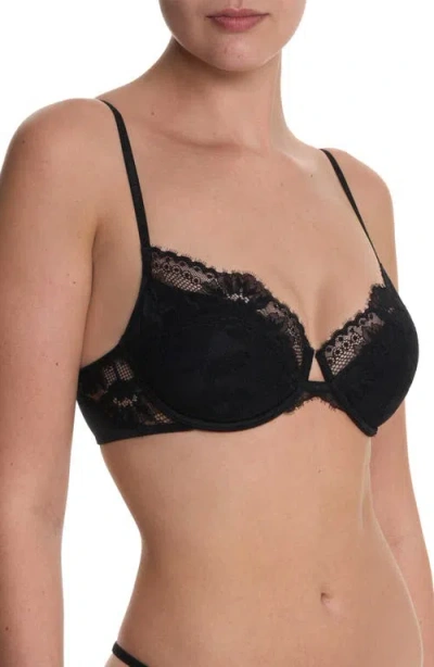 Natori Fleur Lightly Lined Underwire Bra Black In Multi