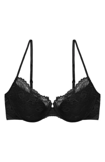 Natori Fleur Lightly Lined Underwire Bra Black In Multi
