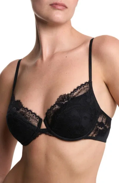 Natori Fleur Lightly Lined Underwire Bra Black In Multi