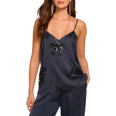 Ramy Brook Sandra V-neck Embellished Tank Top In Blue