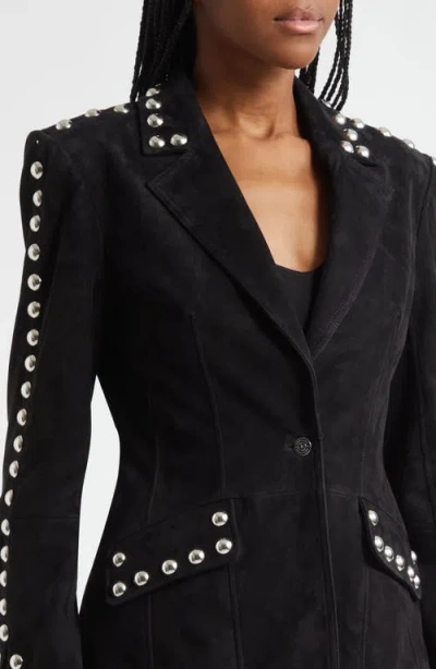 Cinq À Sept Cinq A Sept Studded Suede Milly Jacket In Black
