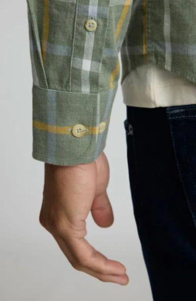 Untuckit Silva Windowpane Check Cotton Flannel Button-up Shirt In Multi