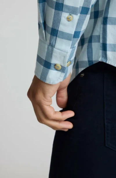 Untuckit Hartmann Windowpane Check Cotton Flannel Button-up Shirt In Multi
