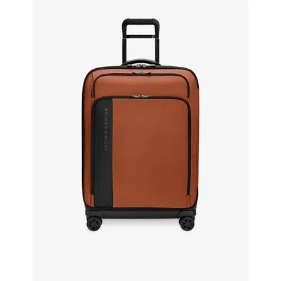 Briggs & Riley Canyon Zdx Medium 4-wheel Spinner Expandable Suitcase 66cm In Brown