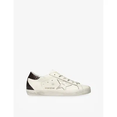 Golden Goose 20mm Super-star Leather Sneakers In White