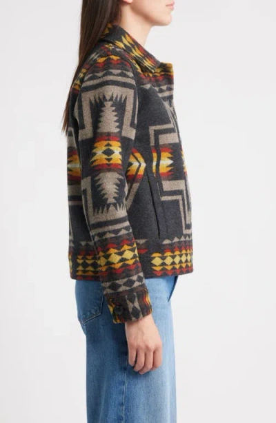 Pendleton Willa Harding Pattern Virgin Wool Jacket In Multi
