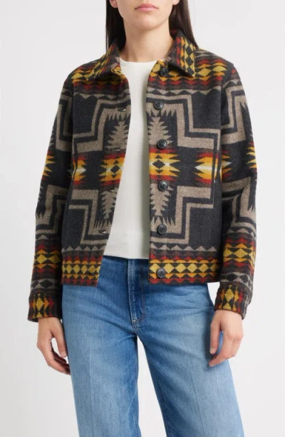 Pendleton Willa Harding Pattern Virgin Wool Jacket In Multi